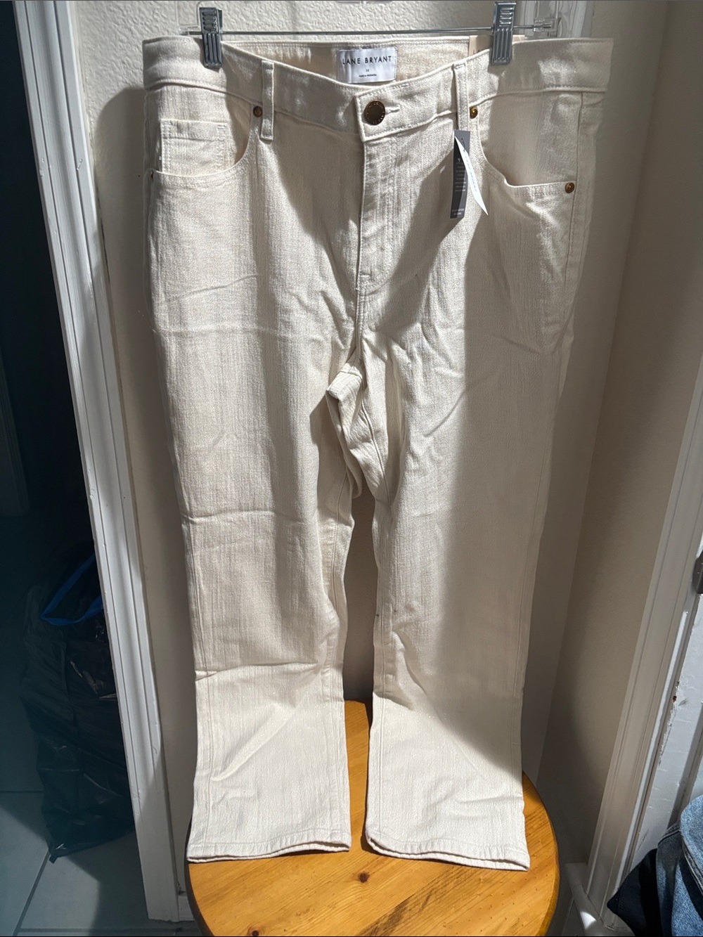 Lane Bryant Gold Glitter Jeans 14 NWT